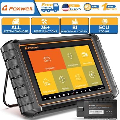 FOXWELL Bi-Directional OBD2 Scanner Tool E~CU Coding Car All System Diagnostic