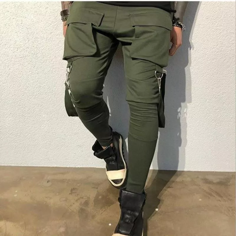 Pantalones Largos De Chándal De Algodón Para Hombres Moda Casual Cargo Hip  HoP