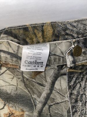 Carhartt Realtree Camo Dungaree Fit Pants Jeans Men's Size 42x30
