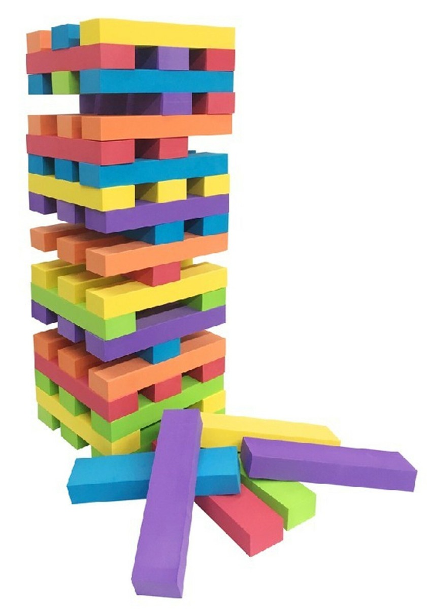 Giant 60 Blocks EVA Foam Tumbling Tower Up To High Family
