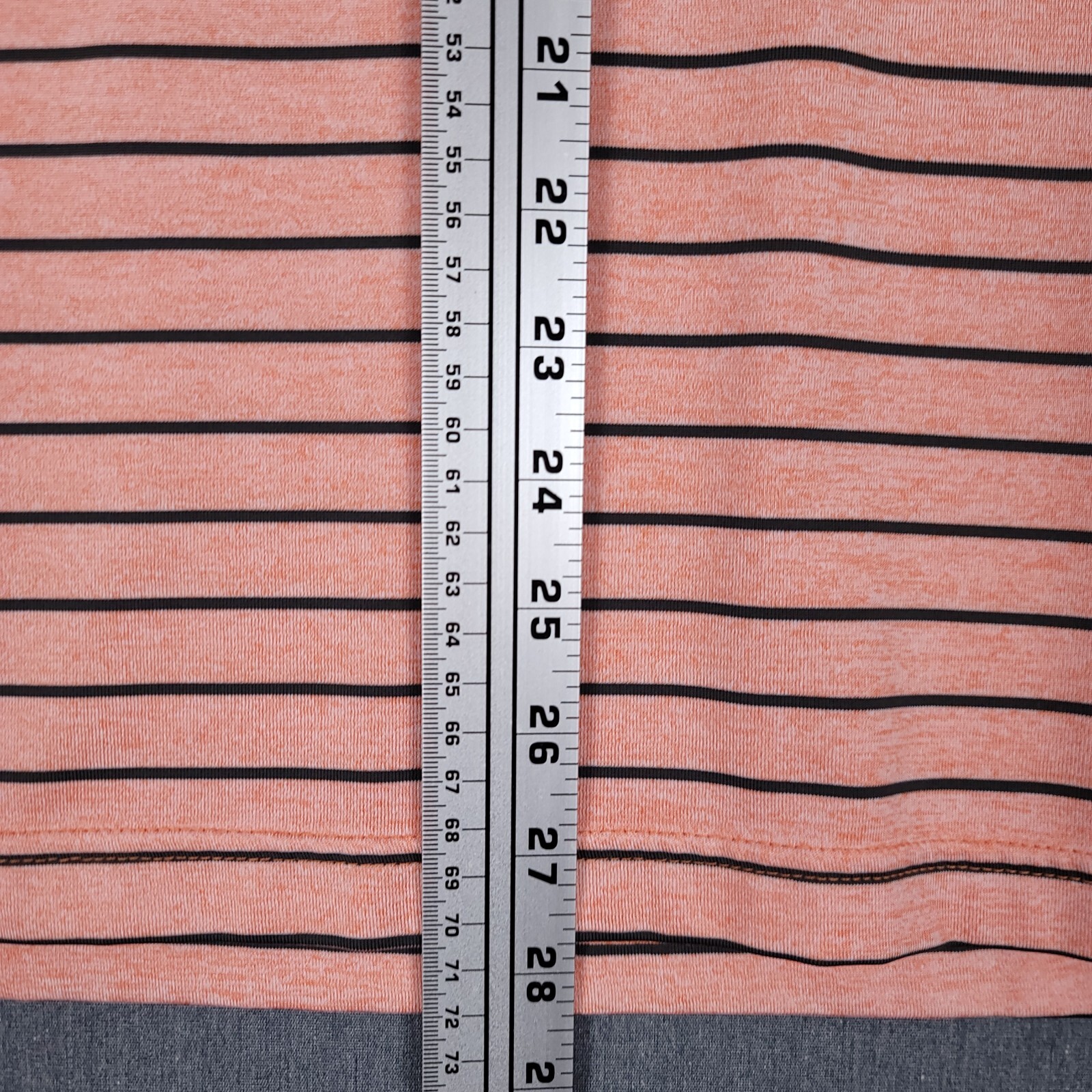 Under Armour Shirt Mens Large Orange Striped UA Playoff 2.0 Performance Polo thumbnail 4