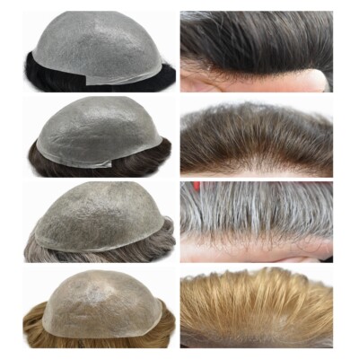 Ultra Thin Skin Mens Toupee Invisible Men Hair Replacement System 0.03MM
