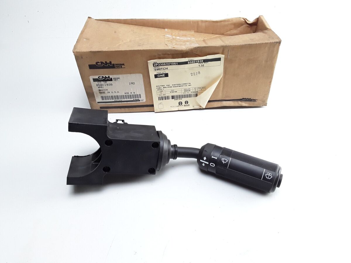 OEM New Holland 85801939 Wiper Control Switch 555E, 575E, 655E,675E, LB75,LB75.B OEM New Holland 85801939 Wiper Control Switch 555E, 575E, 655E,675E, LB75,LB75.B