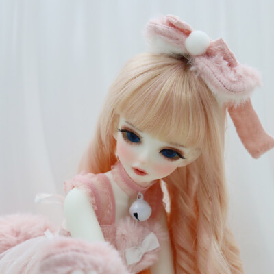 1/4 BJD Doll Full Set SD Cute Plush Cat Girl Resin Ball Jointed Doll Eyes Makeup