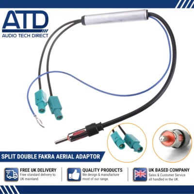 Adaptateur Antenne Pour VW Amarok Bora EOS Boîte Crafter Amplified Double Fakra - Photo 1/4
