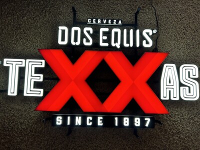 Dos Equis TEXXAS Beer LED Sign