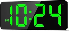 Wall Clock - LED Digital Wall Clock with Large Display, Big Digits, Auto-Dimming