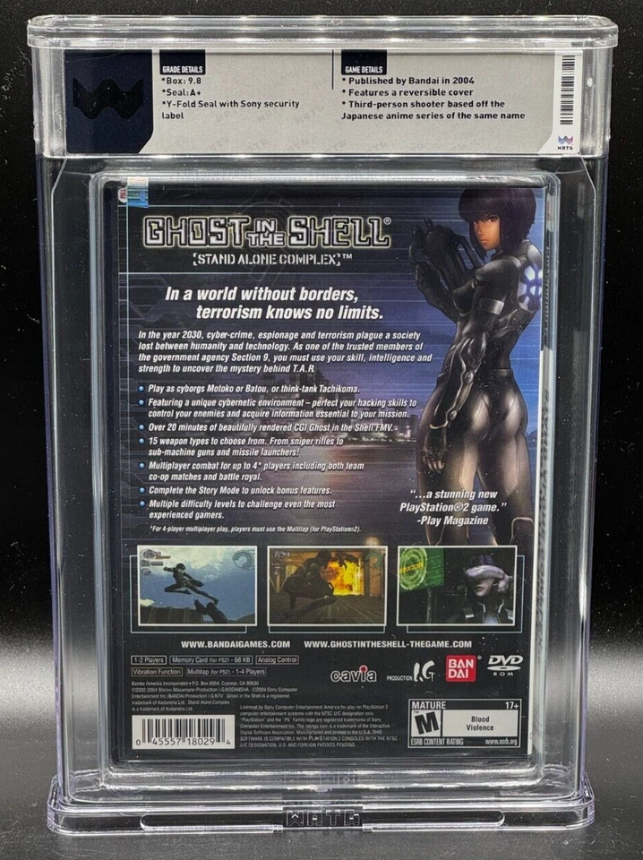 Ghost in the Shell Stand Alone Complex Sony PlayStation 2 PS2 New WATA 9.8 A+ - Image 2 of 2