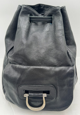 Kenneth Cole Women's Backpack Black Leather Shoulder Bag Handbag