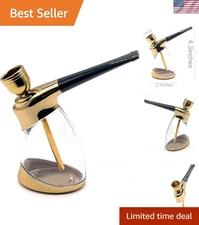Exquisite Gold Mini Hookah Set with Accessories - On-the-Go Shisha Experience