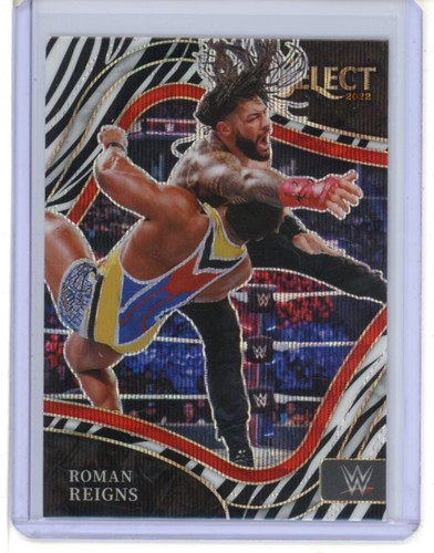 2022 PANINI SELECT WWE WRESTLING RINGSIDE ZEBRA PRIZM ROMAN REIGNS SP #255