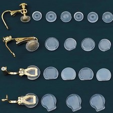 80 Pieces 8 Size Earring Pads TPE Material Better Than Silicone Comf