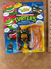 Talkin' Turtle Michaelangelo TMNT 1991 Playmates Vintage Action Figure NEW MOC