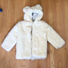 Baby Fur Jacket Hooded/Pocket Special Occasion Warm Winter Quilted Lining 3/4t
