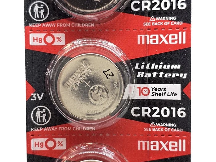 Maxell Battery CR 2016 3V pack of 5