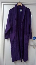 Mens bathrobe. Terry Cotton and knee length. Purple - CG S61