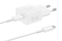 Samsung SchnellladegeräT T2510 USB-C 25W Mit Datenkabel, Weiß