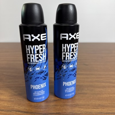 AXE Hyper Fresh Phoenix Deodorant Dry Spray 48H 4oz each Bundle Of 2 NEW
