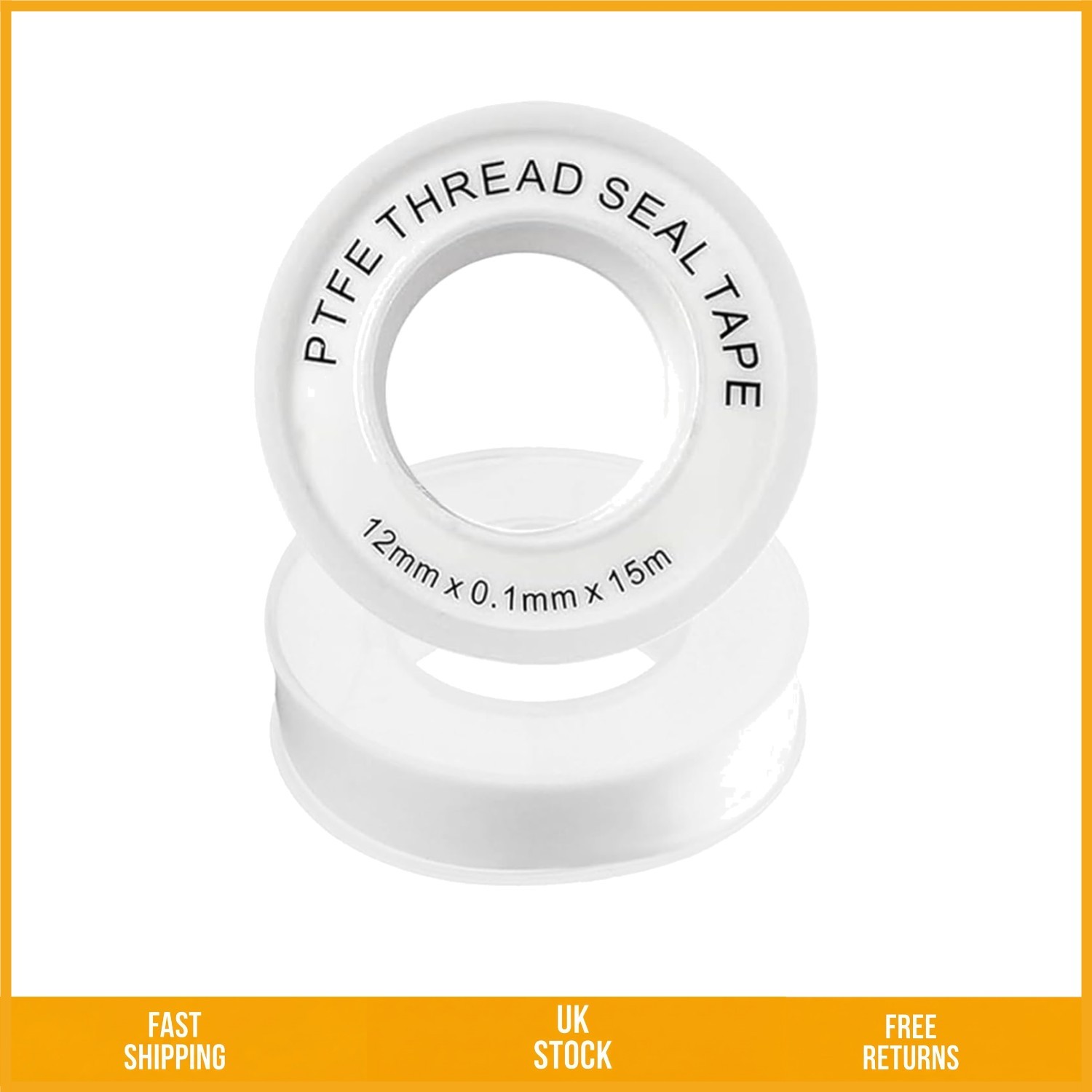 Leak Proof PTFE Plumbing Thread Seal Tape For Pipes And Faucets 2 Pcs