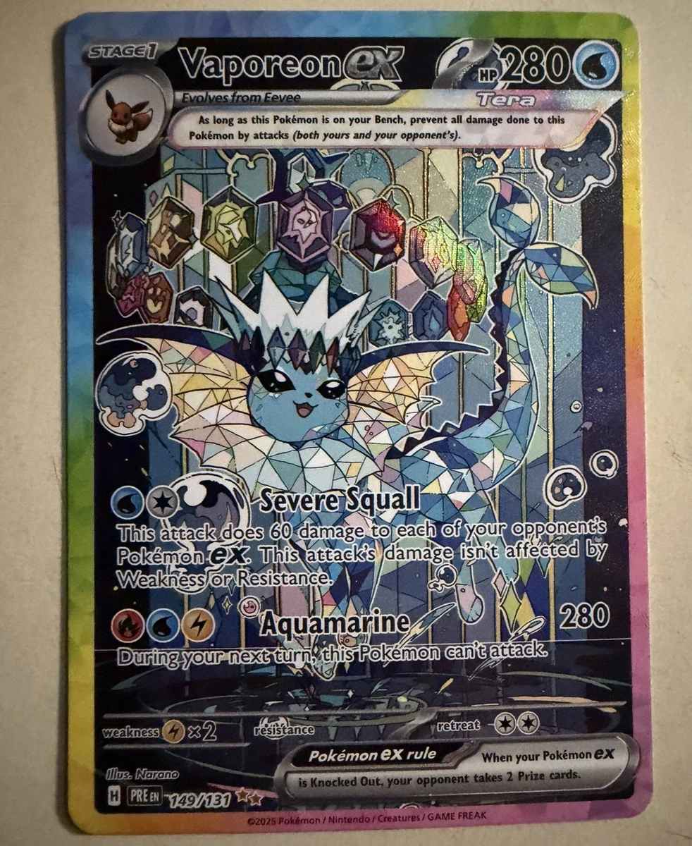 Vaporeon ex Pokémon TCG Cards for sale | eBay