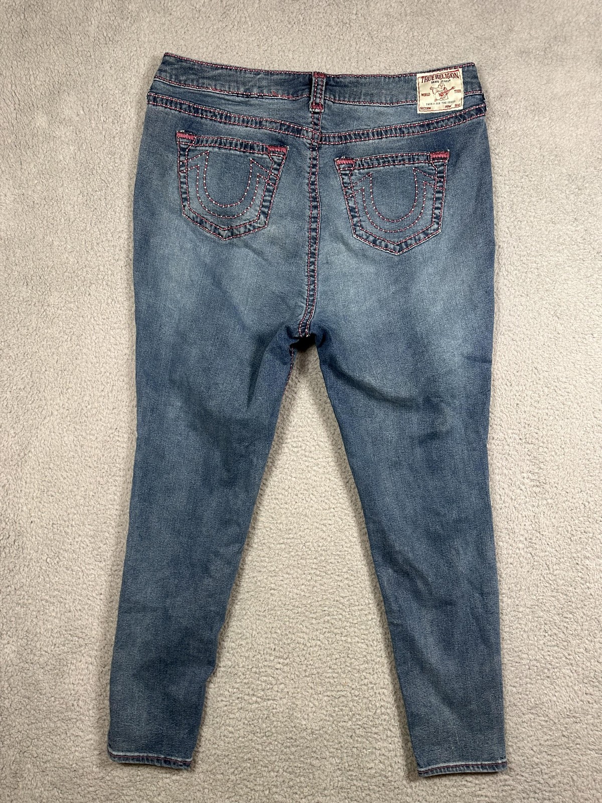 True Religion Jennie Curvy Jeans Womens 38 Blue Mid Rise Super Skinny Denim thumbnail 8