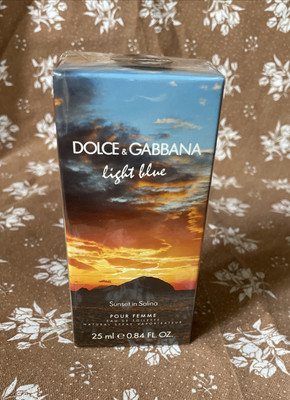 DOLCE & GABBANA Light Blue Sunset in Salina Pour Femme Eau de Toilette 25 ml Neu