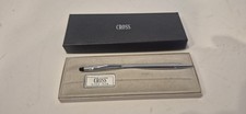 Vintage Cross Chrome 3502 Ballpoint Pen Blue Ink w/ Box