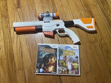 Nintendo Wii Cabela's Dangerous Hunts 2011 Game Top Shot Elite Gun + Extra game