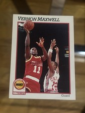 Vernon Maxwell Basketball Card Houston Rockets 1991-92 Hoops #77
