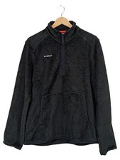 Mammut Herren Fleece Pullover XL Schwarz Half-Zip Outdoor Teddy