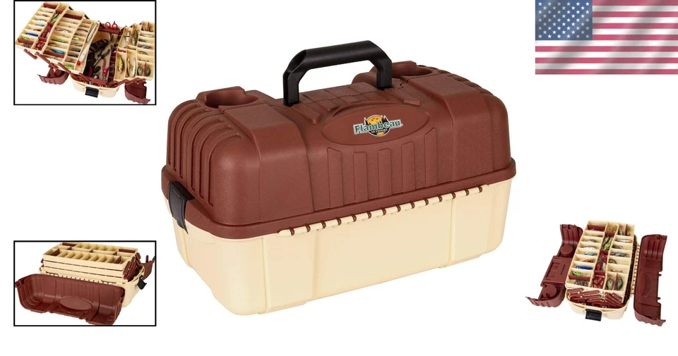 Caja de aparejos de pesca de 61 compartimentos - Organizador duradero de 7 bandejas con portavasos Foto 2 de 4