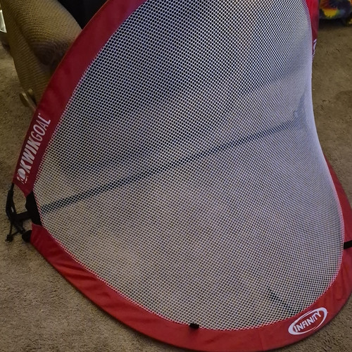 Kwik Goal Infinity Squared Pop-Up Soccer Goal 4x4 Red w/ Carry Bag Portable
