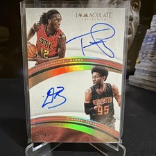 Panini 2016-17 Immaculate Duals Taurean Prince DeAndre' Bembry Auto /49 Hawks