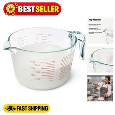 Glass Measuring Cup 2L Dishwasher Safe Microwave Oven Freezer Safe Easy Read