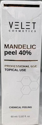 Velet Cosmetics Mandelic Peel 40% Topical Use Chemical Peeling, 2.02 oz.