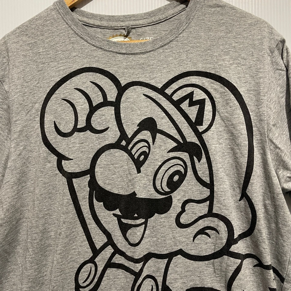 Camiseta gris Nintendo Super Mario para hombre - manga corta - talla XL Foto 2 de 4