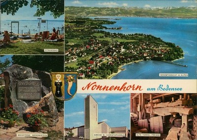 Postcard Bavaria Nonnenhorn on Lake Constance