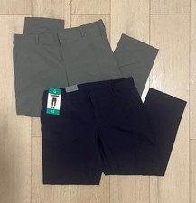 kirkland signature womens green navy travel stretch casual crop 27in pants 12