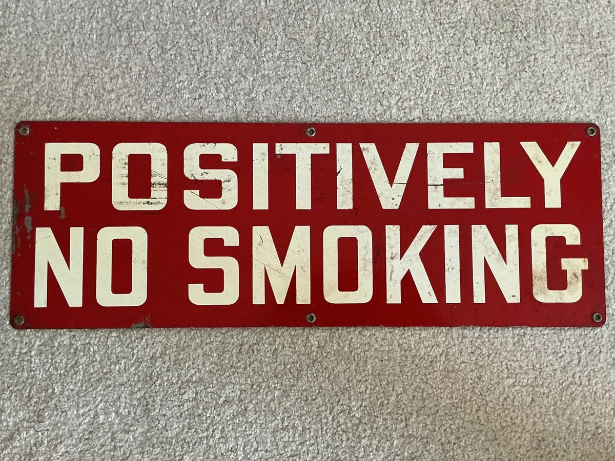 Vintage No Smoking Sign In Original Advertising Signs (1930-1969