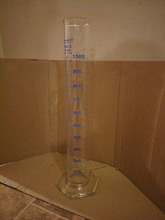 VWR Laboratory Measuring Cylinder 1000 mL Glass Class A Borosilicate 612 3839