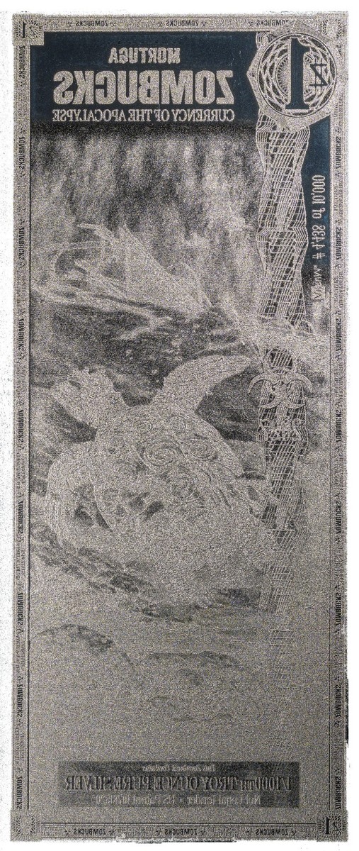 2027 1 ZOMBUCKS WORLD ~ MORTUGA SILVER NOTE 1/1000 OZ | eBay