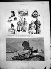 Old Life Character Western Siberia Norwegian Fishing Boat Hans Dahl 1882 19th