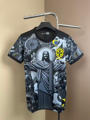 #ad #ad No number2025 2026 Brazil Short Sleeve Special Edition Redeemer Five Star Jersey $16.99