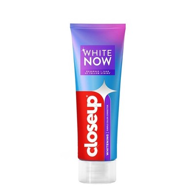 Close Up White Now purple color corrector toothpaste for Teeth Whitening f/ship