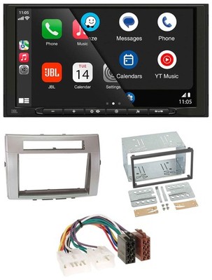 JBL USB 2DIN MP3 Bluetooth AUX Car Stereo for Toyota Corolla Verso 04-09 Silver