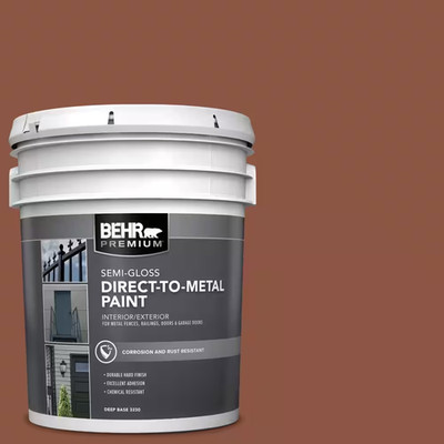5 Gal. #S180-7 True Copper Semi-Gloss Direct to Metal Interior/Exterior Paint