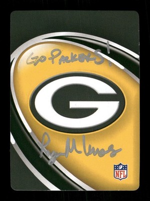 Ryan Lenser Autographed Green Bay Packers Playing Card US Marine Fan of Game