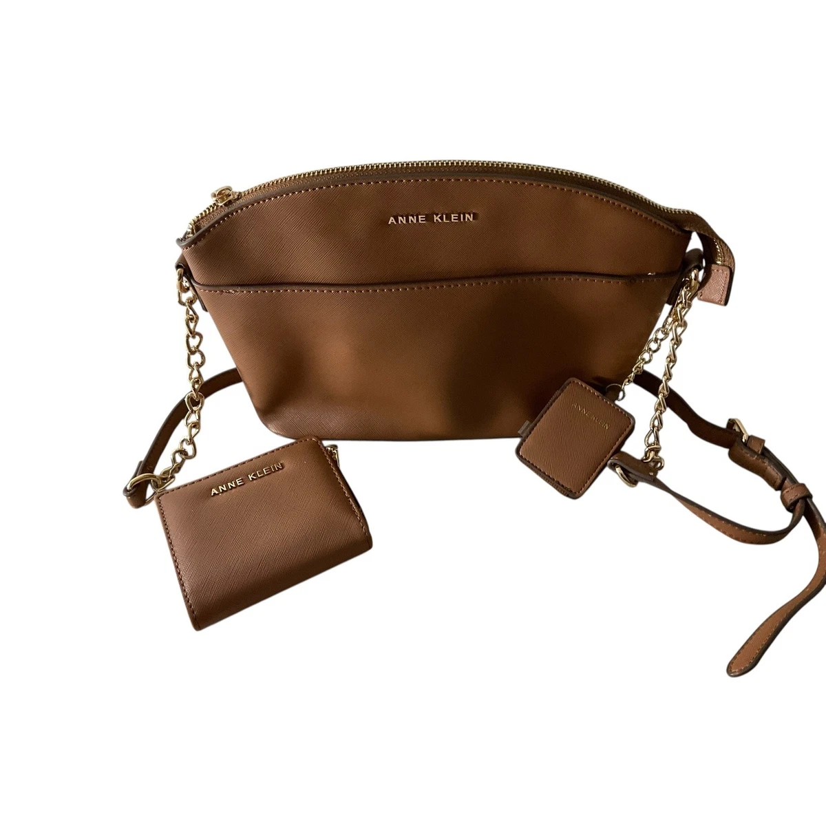 Ann Klein Women\'s Backpack/Crossbody leather bag . Tan & Brown . New Anne Klein Purses & Handbags | Belk main image 4