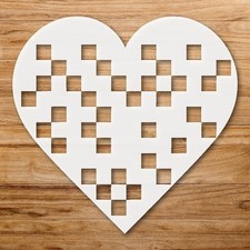 Lovely Heart Shape Wall Art Reusable Stencil for Home Decor - StencilAir