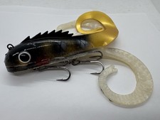 11" Chaos Tackle Show Custom Mid Medussa Gold Pearl Perch Jerkbait Musky Lure